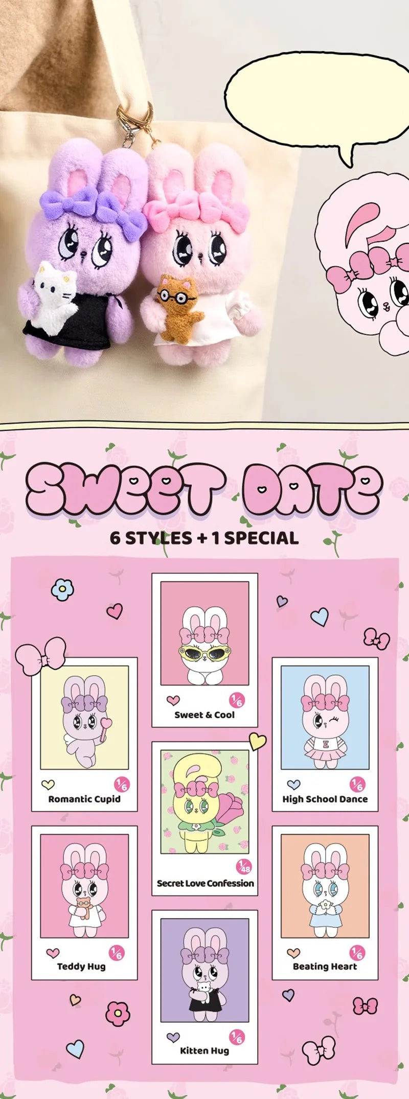 Esther Bunny Plush Blind Box | Cute Rabbit Doll Bag Pendant Toy Gift for Girls