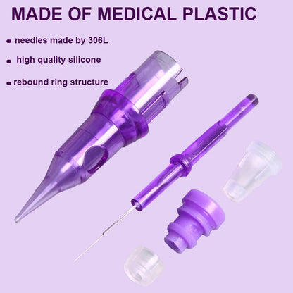 Tattoo Needle Cartridge Set 5/10/20/50pcs – Round Liner & Shader Disposable Needles for Tattoo Machine & Permanent Makeup Eyebrow Pen