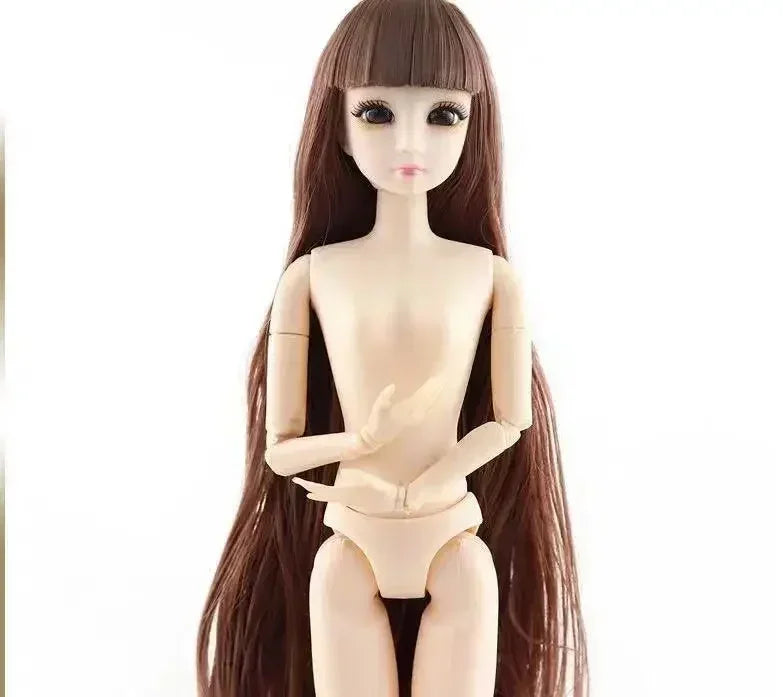 30cm BJD Doll 12-Joint 1/6 Girl Toy — Dress, 3D Eyes, Clothes & Shoes, Kids Gift for Girls