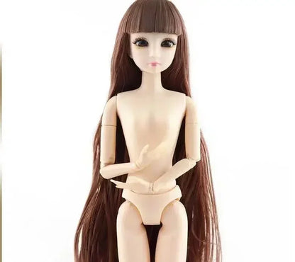 30cm BJD Doll 12-Joint 1/6 Girl Toy — Dress, 3D Eyes, Clothes & Shoes, Kids Gift for Girls