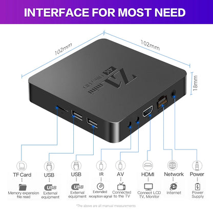 Smart ATV Box Z1 Mini – Android 10, Allwinner H313, 2GB RAM 8GB ROM, Dual 2.4G/5G WiFi, BT 5.2, 4K Media Player Set-Top Box