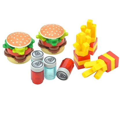 DIY Mini Food Building Block Figures – Bread, Fish, Fruit, Chicken, Crab, Hot Dog, Cake, Pizza & Carrot Creative Toy Bricks