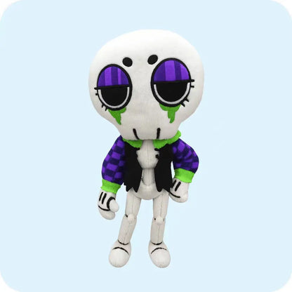 Dandy's World Halloween Plush Toy – Pumpkin Gourdy & White Bones Ribecca Eclipse, Soft Stuffed Toy for Kids & Game Fans Gift