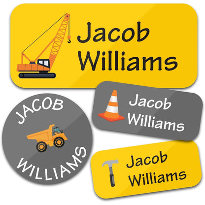 140PCS Custom Waterproof Name Stickers - Cartoon Personalized Labels for Clothes & Personal Items