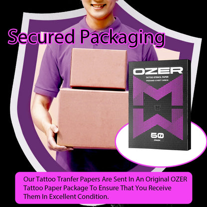 OZER 50 Sheets A4 Tattoo Transfer Paper – Thermal Copier Template Paper for Tattoo Artists