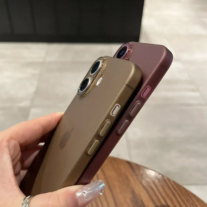 Ultra-Thin PP iPhone Case - Slim Matte Clear Shockproof Cover for iPhone 11–18, Plus & Pro Max Models