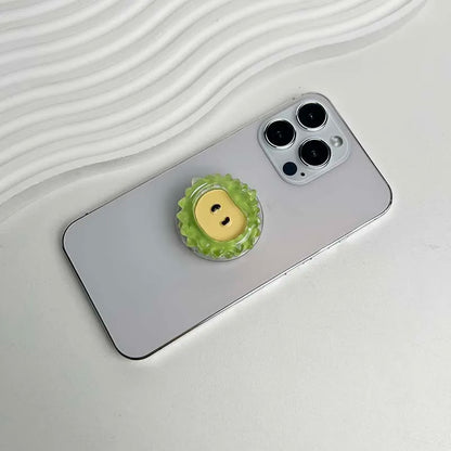 Cute Fruit Phone Holder - Resin Red Apple Foldable Phone Stand & Decorative Socket Grip