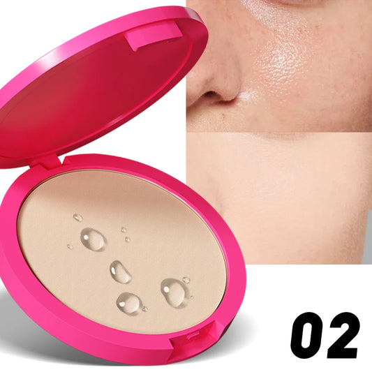 Natural Matte Pressed Powder — Oil Control Brightening Face Foundation & Concealer