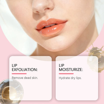 Strawberry Lip Scrub - Exfoliating Moisturizing Lip Care for Dry, Dull & Flaky Lips