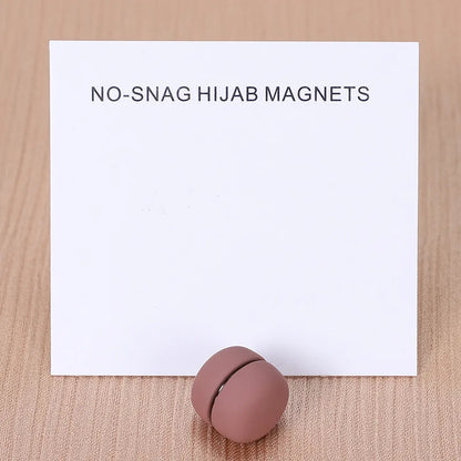 WLP Magnetic Hijab Clips - Solid Color Round Strong Magnet Pins for Silk Scarves Shawls Turban Accessories