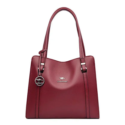 Luxury Women’s Leather Casual Tote Bag – High Quality Large Shoulder & Crossbody Handbag