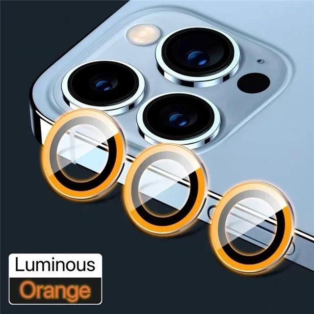 3PCS Metal Camera Lens Protector - Tempered Glass Cover for iPhone 11 12 13 14 15 Pro Max & Plus