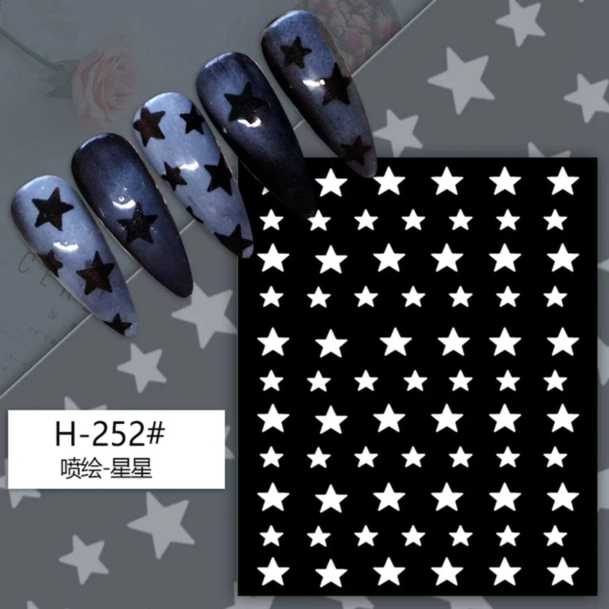 Hollow Nail Art Stickers – Spray-Painted Love & Butterfly French Pattern Decorative Decals for Nails