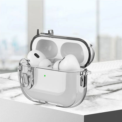 Transparent Crystal Wireless Bluetooth Earphone Case for AirPods Pro 2 – TPU Clear Switch Lock Cover for AirPods 4 (2024)