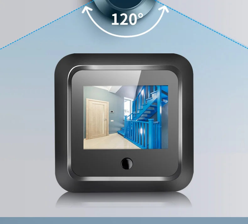 2.4" Smart Digital Door Viewer — 120° HD Security Camera, 240x320 Visual Doorbell, 300K Pixels