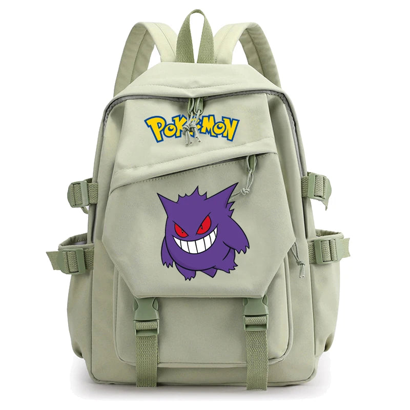 Pokemon Waterproof Women’s Backpack – Pikachu, Gengar, Snorlax Schoolbag for Girls & Students