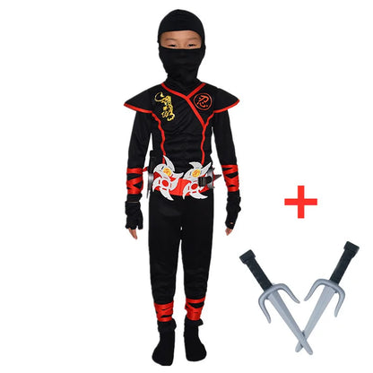 Black Ninja Costume Anime Ninja Toy Set - Samurai Mask Children's Holiday Gift Outfit