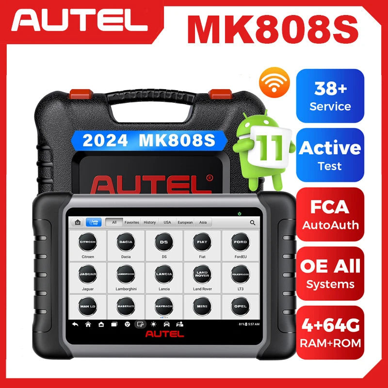 Autel MK808S Pro OBD2 Scanner – Bi-Directional All-System Diagnostic Tool, Code Reader, PK MK808BT & MX808S