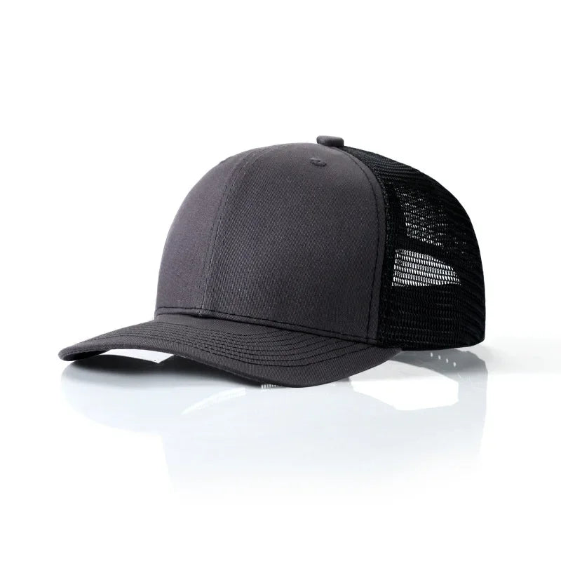 Custom Logo Snapback Hat - Embroidered Mesh Sports Cap for Men & Women, Adjustable Baseball Cap