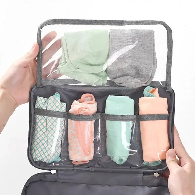 Waterproof Travel Lingerie Organizer Bag – Large Capacity Multifunctional Bra and Underwear Storage Wash Bag