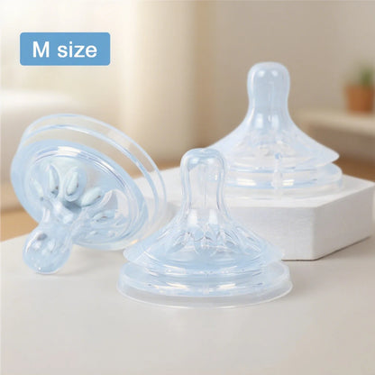 Silicone Baby Bottle Nipple - 5.5cm Wide Mouth Natural Shape, Soft & Easy-Clean Feeding Accessory