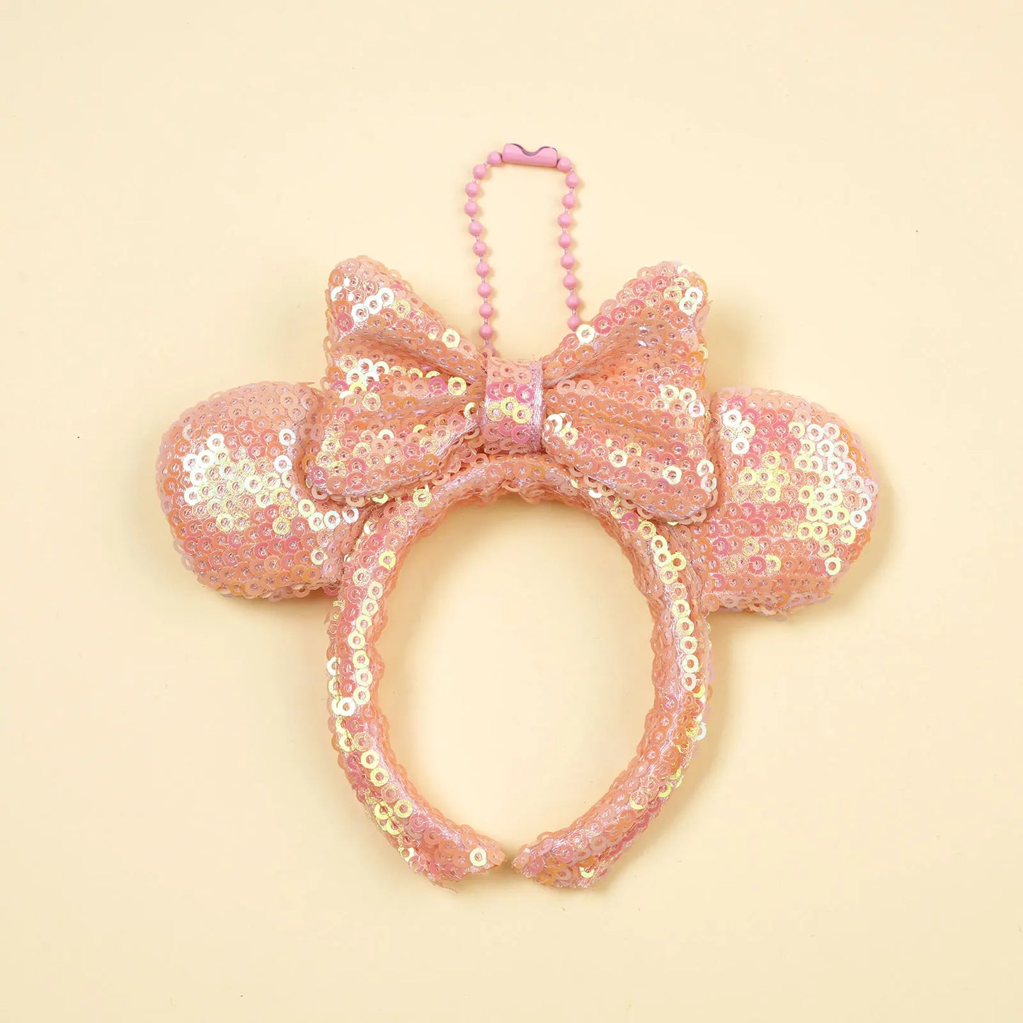 Mouse Ear Bow Pendant - Mini Sequin Bag Charm, Hair Accessory & Keychain
