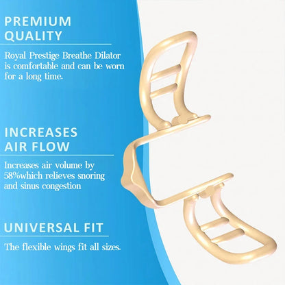 Snore Stopper Nasal Dilator - Silicone Anti-Snoring Nose Clip to Increase Airflow and Improve Sleep Quality