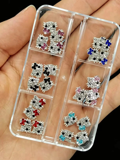 120PCS Sanrio Nail Charms Set - Kuromi, Cinnamoroll, and My Melody Resin Decorations for DIY Manicure Nail Art