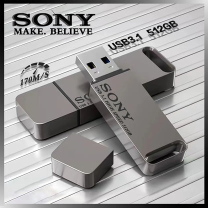 SONY High-Speed PenDrive – 2TB, 1TB, 512GB, 256GB USB Flash Drive for Xiaomi Phones, Portable Metal USB Stick