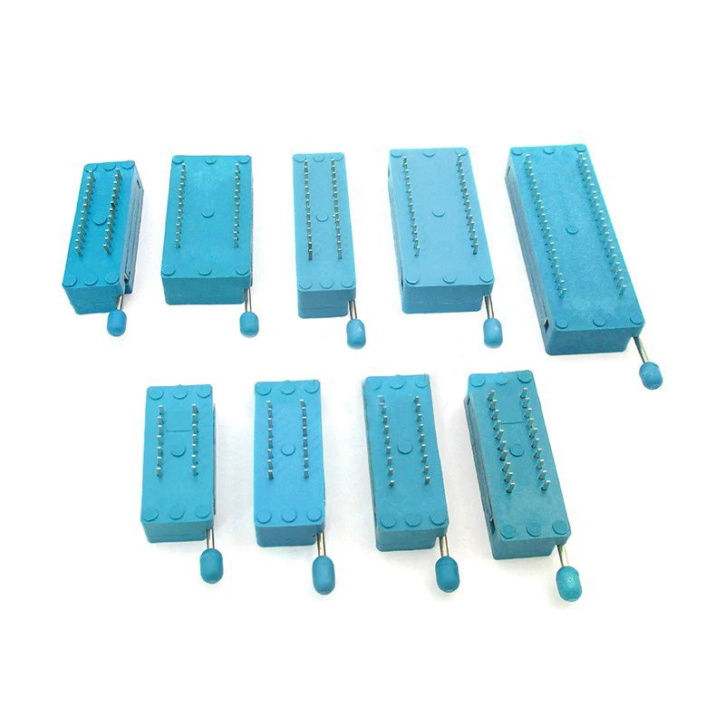 2.54mm Green DIP ZIF IC Socket – Universal P14-P40 Pin Solder Type Test Socket for IC Lock