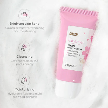 Vitamin C Facial Cleanser — Deep Cleansing, Moisturizing Face Wash Foam, Blackhead Removal Skincare