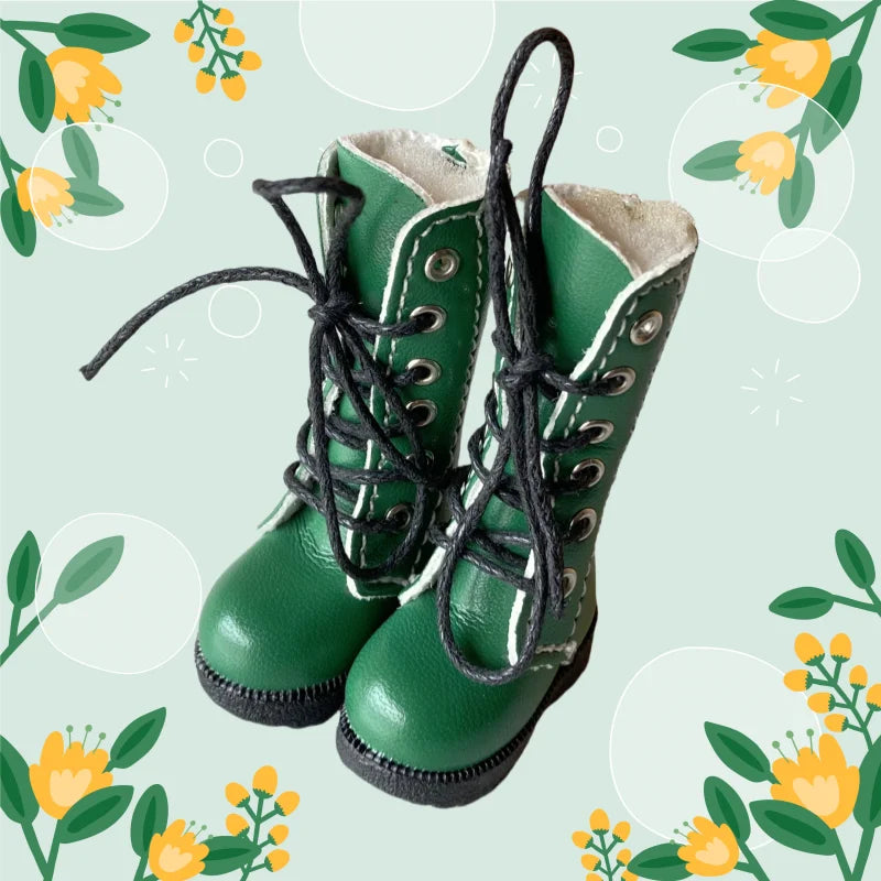 Tilda 3.2cm Doll Boots — 1/6 Mini Leather Shoes for Blythe, Azone & BJD Dolls
