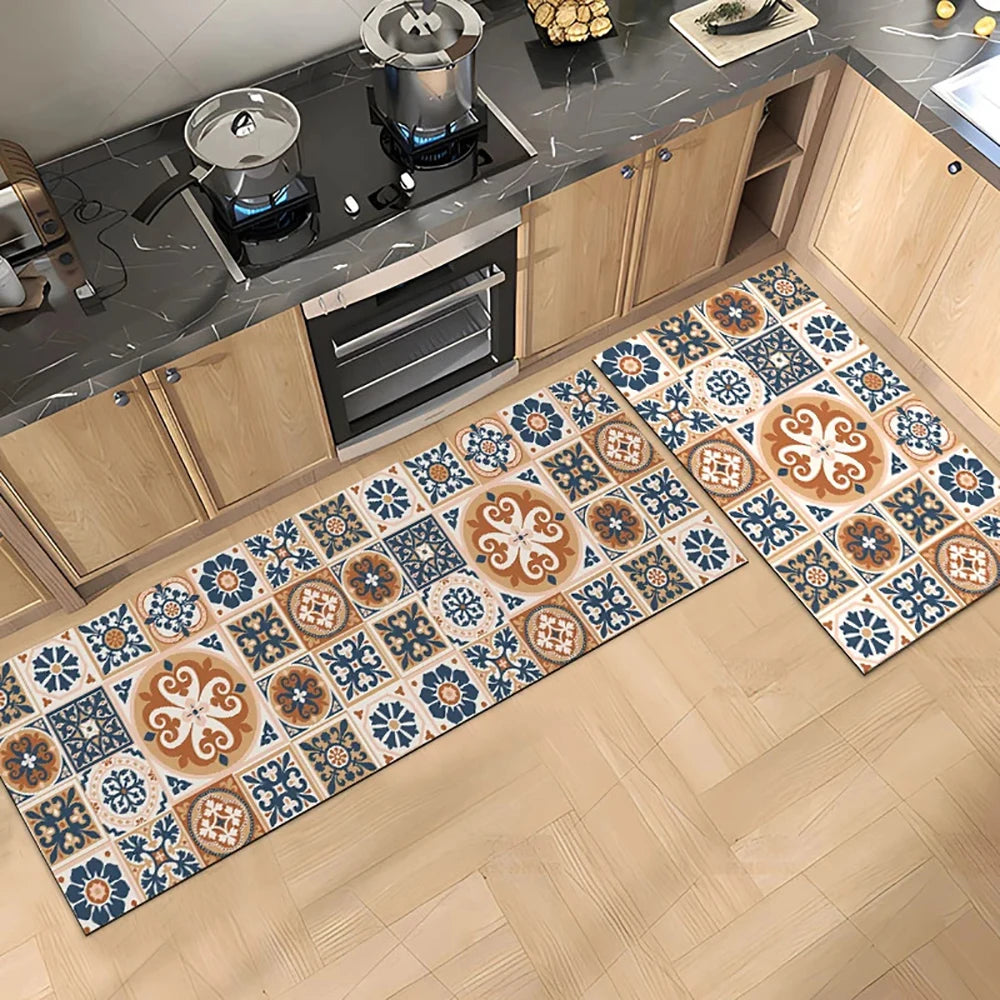Absorbent Non-Slip Kitchen Mat – Printed Area Rug for Hallway, Living Room, Bedroom & Entrance