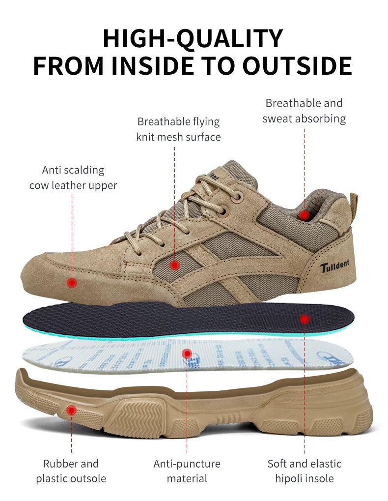 10KV Insulated Safety Shoes – Men’s Anti-Smash, Puncture-Proof, Breathable Electrician & Welding Work Boots