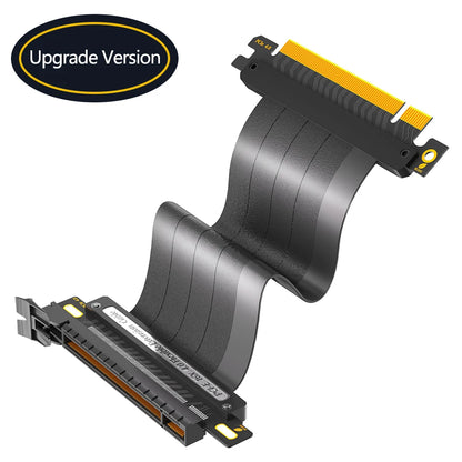 PCIe 4.0 GPU Riser Extension Cable - Shielded High Speed PCI Express 16X Graphics Card Adapter with 90/180 Degree Connector