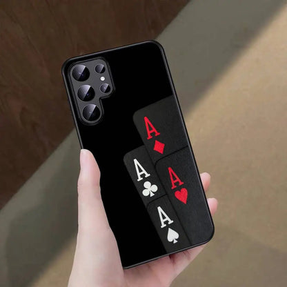 Poker Playing Card Phone Case - Protective Cover for Samsung Galaxy S25, S24, S23, S22 & Note Series