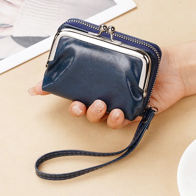 Lonny 4-Inch Zip-Up Card Holder – Women’s Buckle Coin Purse Clutch, Cross-Border Supply