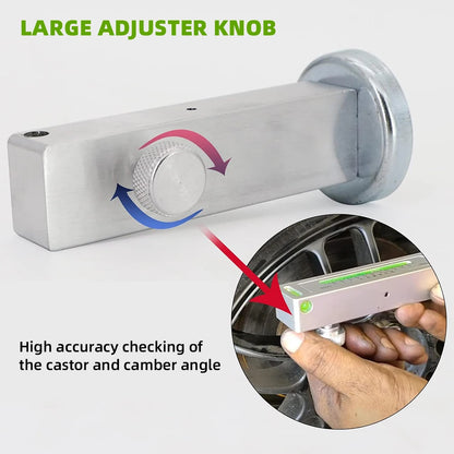 Automobile Magnetic Wheel Alignment Camber Gauge Tool – Adjustable 4-Wheel Positioning Level Instrument
