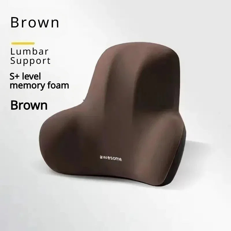 Memory Foam Lumbar Support Cushion – Back Pain Relief Pillow for Car, Office, Gaming Chairs & Postpartum Waist Support