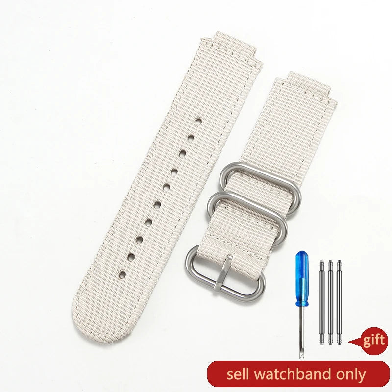16mm Premium Nylon Canvas Watch Strap for Casio DW-5600 DW-5610 GW-B5600 - Convex Interface Replacement Wristband
