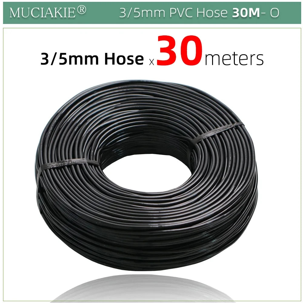 MUCIAKIE 4/2-Way Drip Irrigation System Kit – 100–10M 8L Watering Dripper Sprinkler for Potted Plants & Garden Use