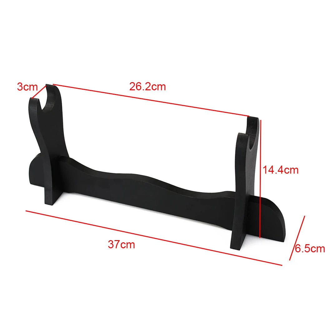Large Wooden Sword Display Stand - 1/2 Layer Rack for Katana, Wakizashi, Tanto & Wand