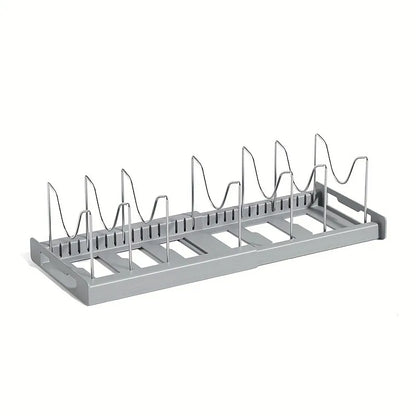 Expandable Kitchen Cabinet Pot Organizer Rack – Adjustable Divider for Pots, Pans & Multi-Purpose Storage