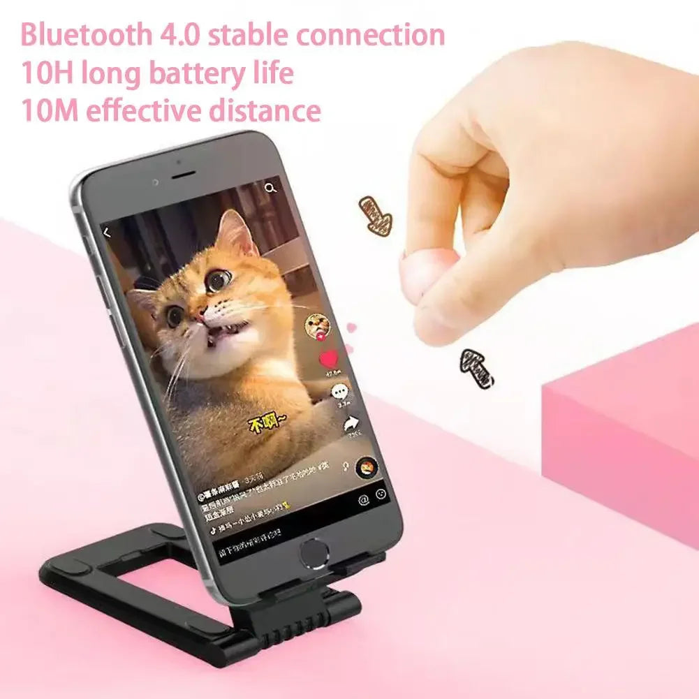 Bluetooth Finger Remote Control Ring - Wireless Phone Page Turner & Video Controller