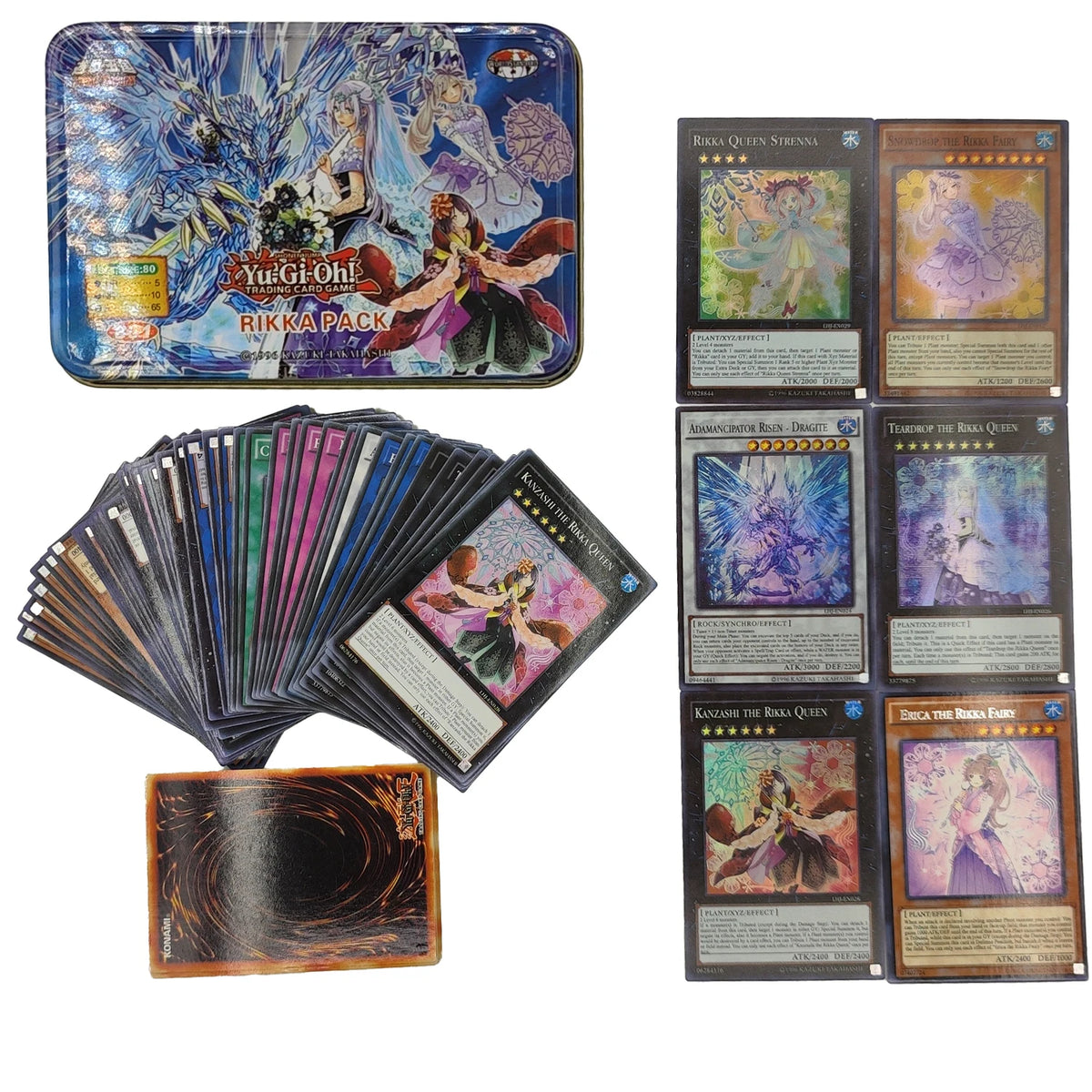 Yu-Gi-Oh! Kaiba Pack 3 Card Deck - English TCG Holographic Blue-Eyes White Dragon Cards with Tin Box