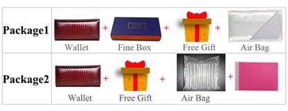 Women’s Genuine Leather Short Wallet – Fashion Alligator Hasp & Zipper Coin Purse AE2155