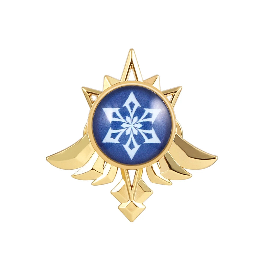 Genshin Impact Metal Brooch Pins - Primogem Xiao Vision Element Badge Cosplay Collectible Jewelry