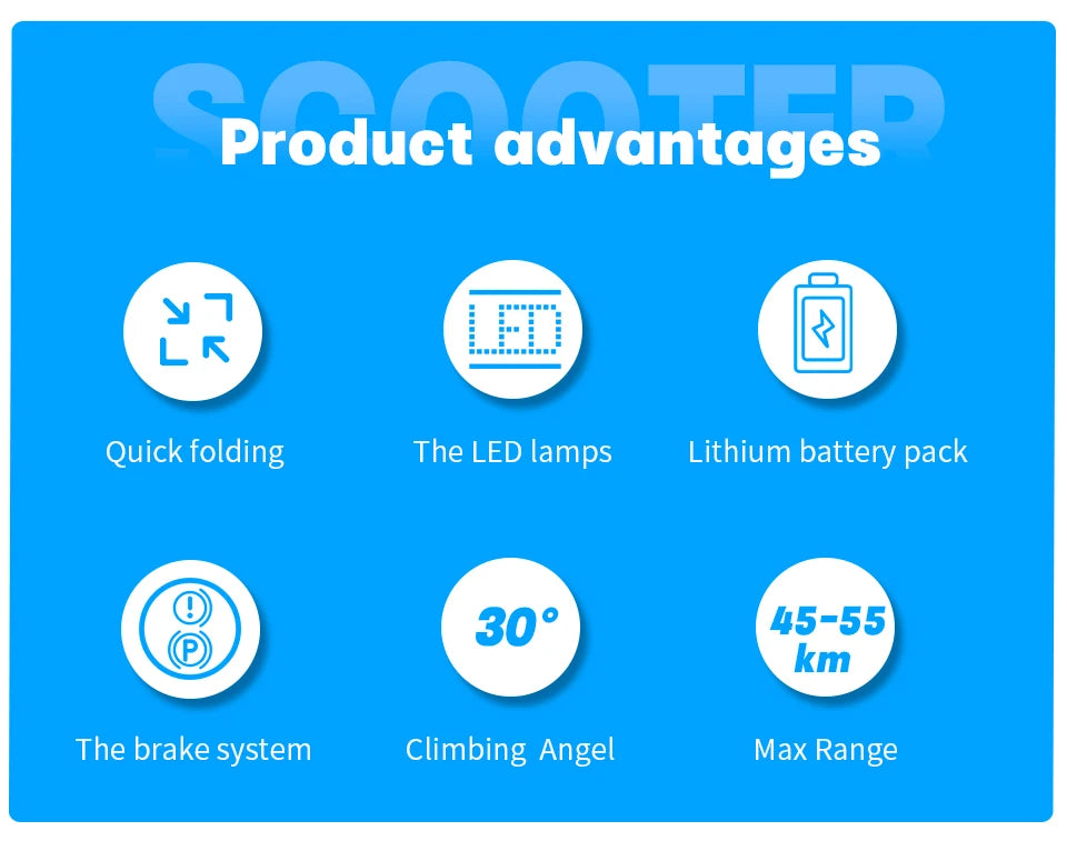 Adult Electric Scooter 48V 800W — EU/USA Warehouse, 13Ah-16Ah, Lightweight Long-Range 35-55km Kick Scooter