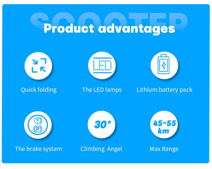 Adult Electric Scooter 48V 800W — EU/USA Warehouse, 13Ah-16Ah, Lightweight Long-Range 35-55km Kick Scooter