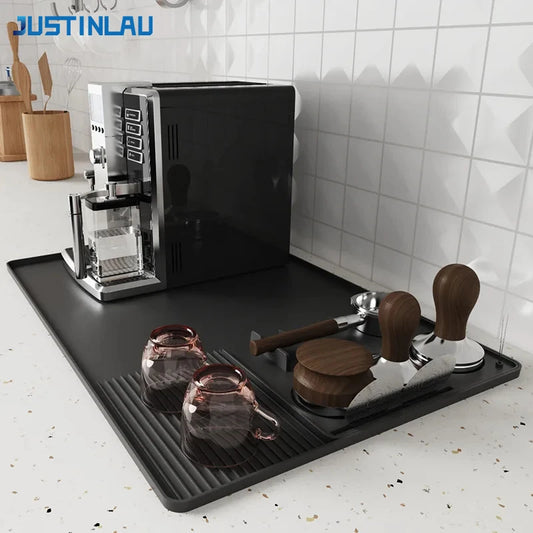 JUSTINLAU Non-Slip Silicone Espresso Tamping Mat – Coffee Press Cushion Pad & Tamp Station Tool for Home & Café Barista Use